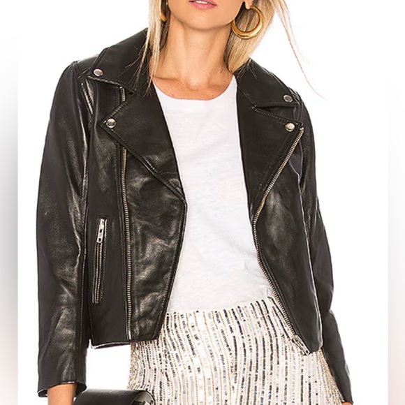 Ganni Jackets & Blazers - Ganni Classic Black Leather Jacket